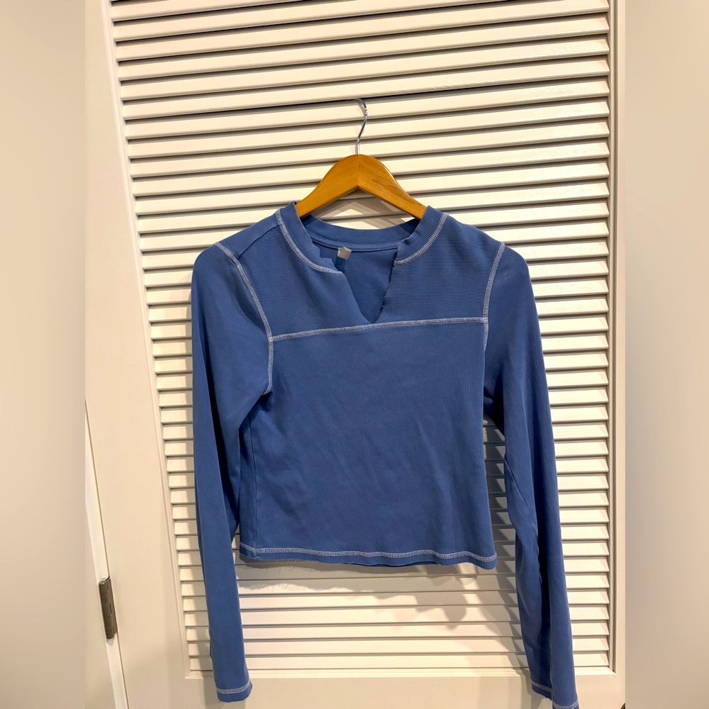 Blue free people long sleeve navy size